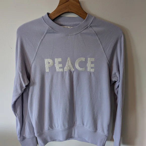 Spiritual Gangster Lavender Peace Sweater - Picture 1 of 3